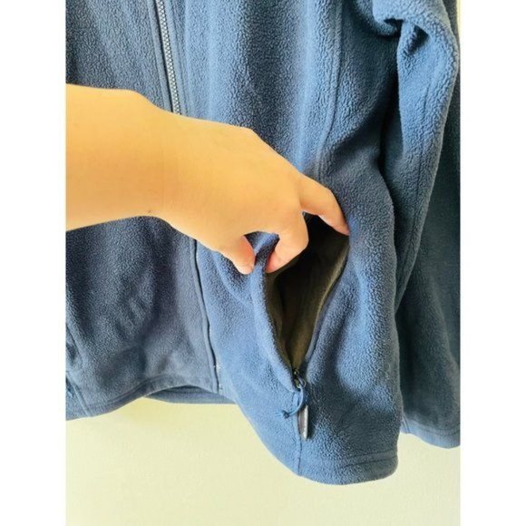 The North Face Men's Polar Blue Fleece Full Zip Collard Jacket - Picture 5 of 8